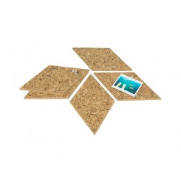Losango sectional decorative element in natural cork