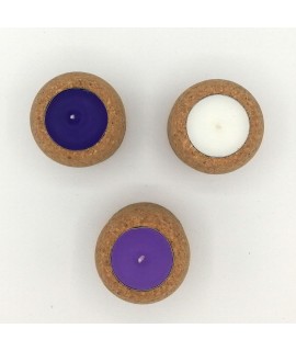 Natural cork candles