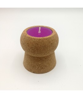 natural cork tea light holders