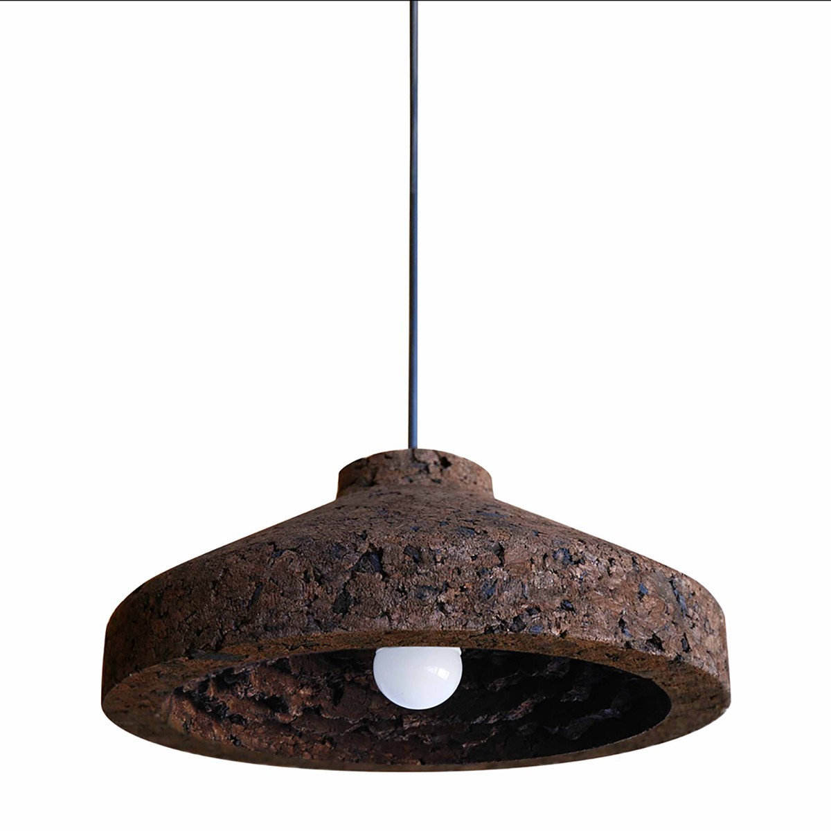 Suspended Cork Chandelier Original Lamps Biosughero