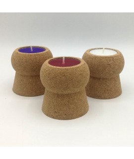Champagne Velas - Natural cork candles in the shape of a Champagne stopper