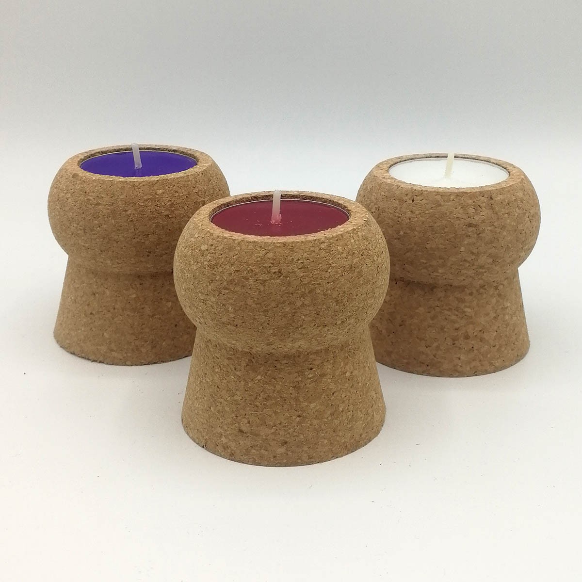 Champagne Velas - Natural cork candles in the shape of a Champagne stopper