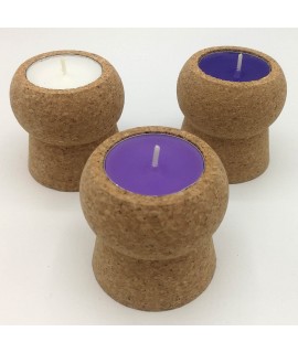 Natural cork candles