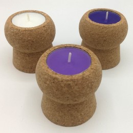 Natural cork candles