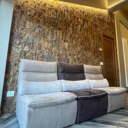 Sound-absorbing cork bark cladding