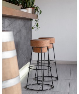 Bouchon cork and metal stool in various sizes